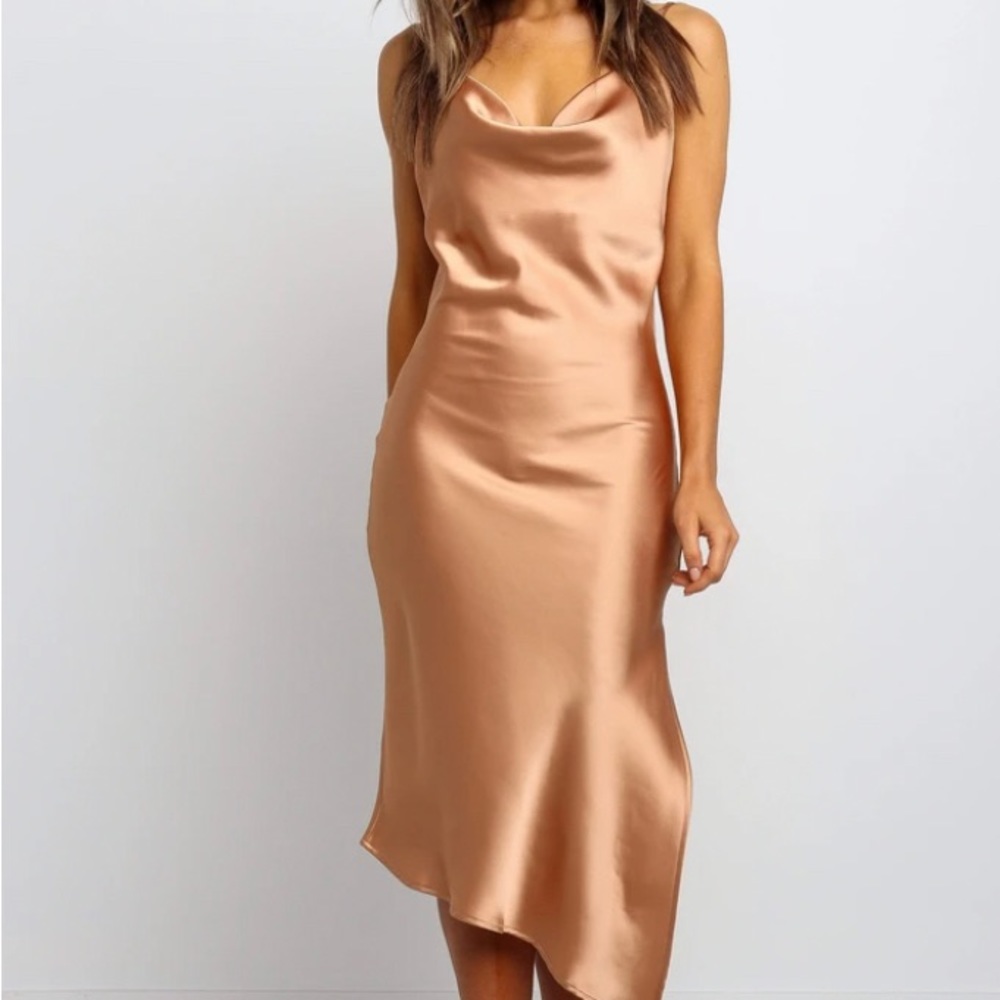 Petal and Pup Gold Midi Cypress Dress